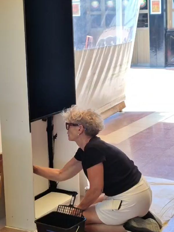 Bernadette and the cupboard.